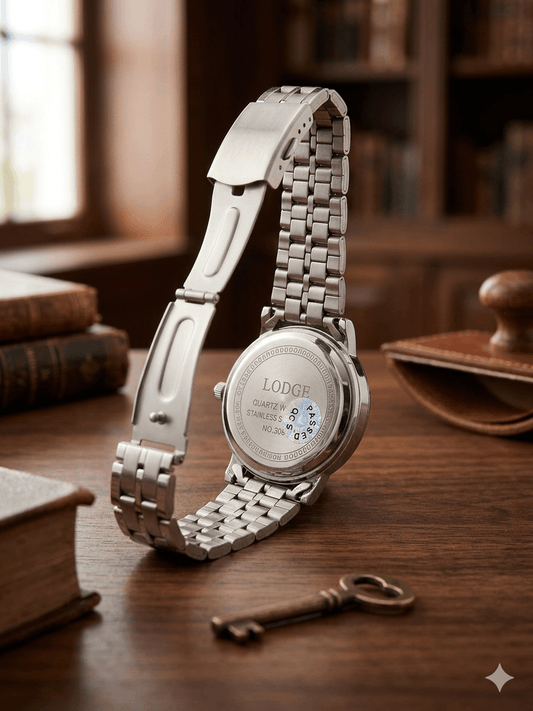 Lodge Women’s Classic Silver Stainless Steel Watch – Vintage Style