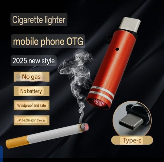 type-c lighter mobile supported USB type c lighter no battery just blow and use