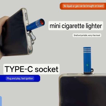 type-c lighter mobile supported USB type c lighter no battery just blow and use