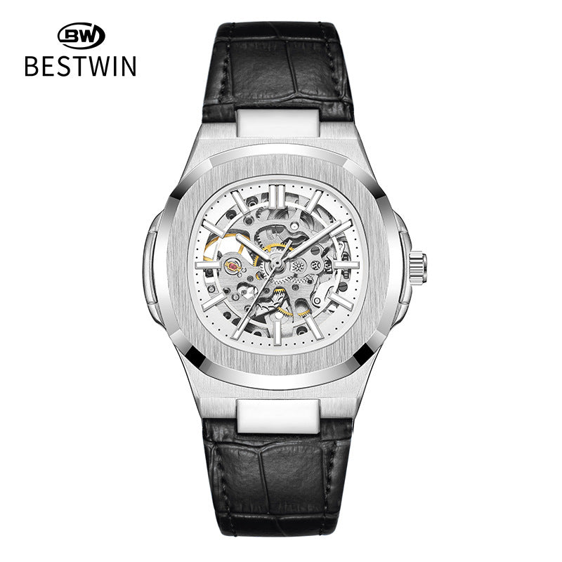 Men's Automatic Skeleton Watch – Luminous Waterproof Mechanical Wristwatch