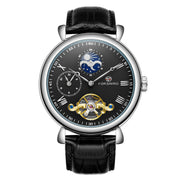 Men's Skeleton Tourbillon Automatic Mechanical Watch - Leather Strap