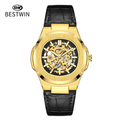 Men's Automatic Skeleton Watch – Luminous Waterproof Mechanical Wristwatch