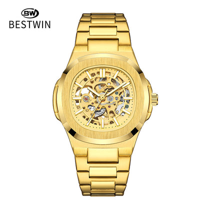 Men's Automatic Skeleton Watch – Luminous Waterproof Mechanical Wristwatch