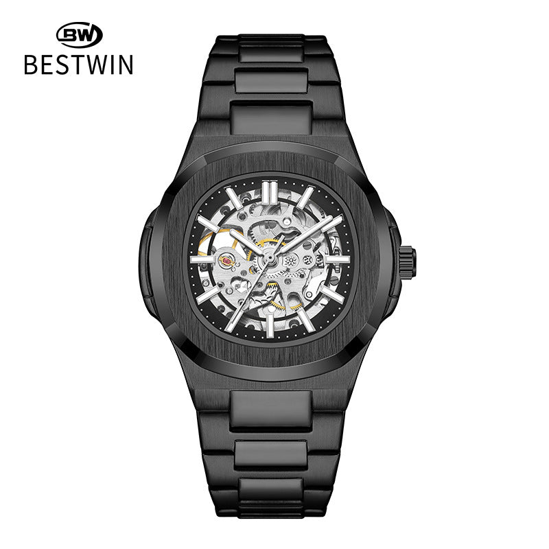 Men's Automatic Skeleton Watch – Luminous Waterproof Mechanical Wristwatch
