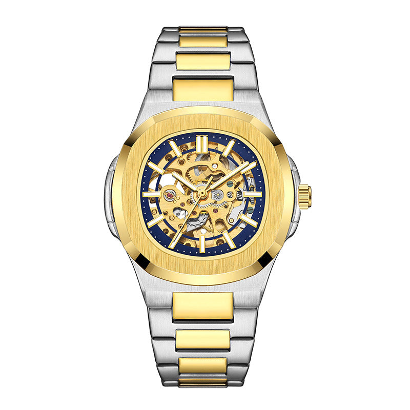 Men's Automatic Skeleton Watch – Luminous Waterproof Mechanical Wristwatch