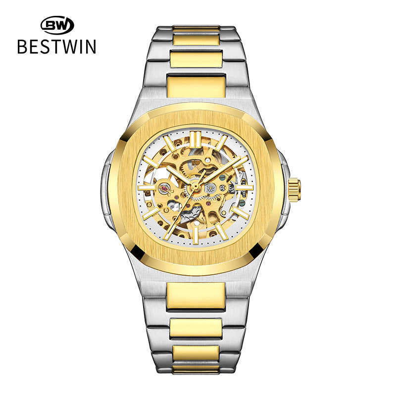 Men's Automatic Skeleton Watch – Luminous Waterproof Mechanical Wristwatch