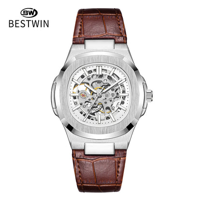 Men's Automatic Skeleton Watch – Luminous Waterproof Mechanical Wristwatch