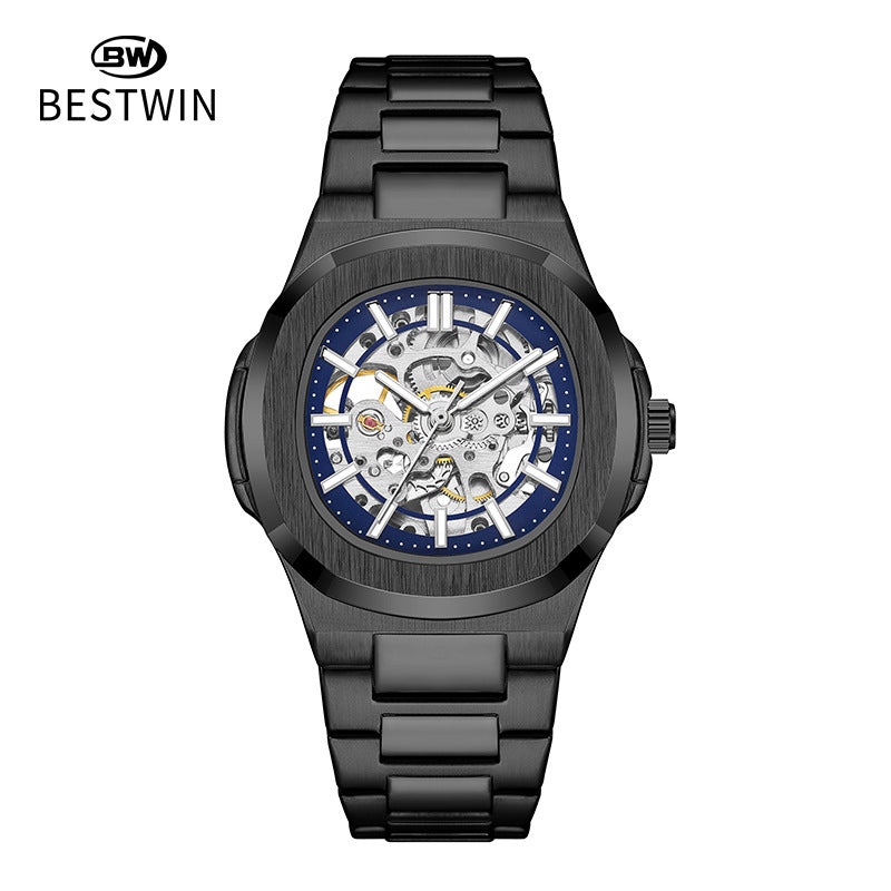 Men's Automatic Skeleton Watch – Luminous Waterproof Mechanical Wristwatch