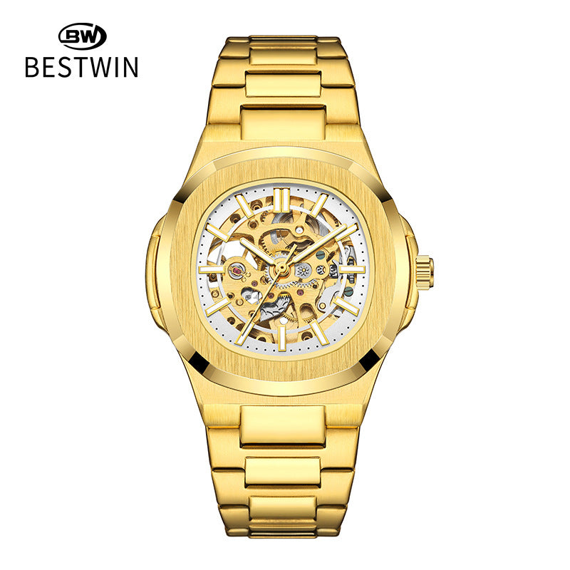 Men's Automatic Skeleton Watch – Luminous Waterproof Mechanical Wristwatch