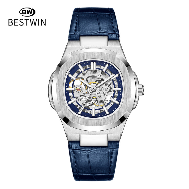 Men's Automatic Skeleton Watch – Luminous Waterproof Mechanical Wristwatch