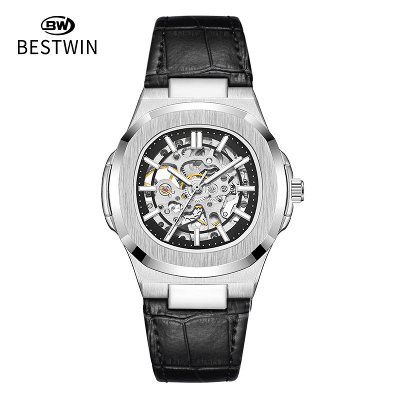 Men's Automatic Skeleton Watch – Luminous Waterproof Mechanical Wristwatch