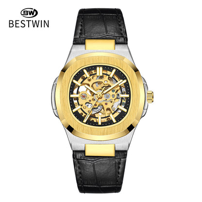 Men's Automatic Skeleton Watch – Luminous Waterproof Mechanical Wristwatch