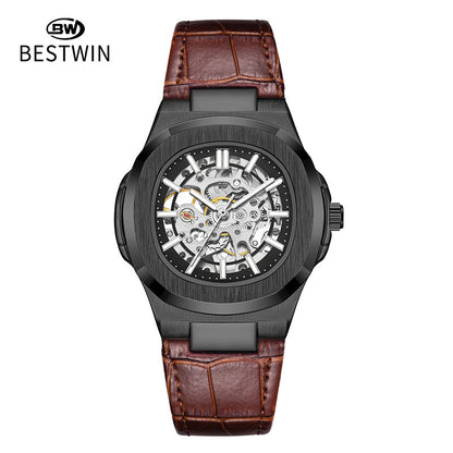Men's Automatic Skeleton Watch – Luminous Waterproof Mechanical Wristwatch