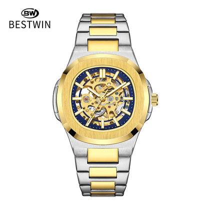 Men's Automatic Skeleton Watch – Luminous Waterproof Mechanical Wristwatch