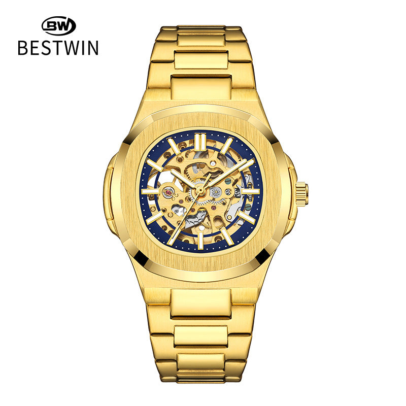 Men's Automatic Skeleton Watch – Luminous Waterproof Mechanical Wristwatch