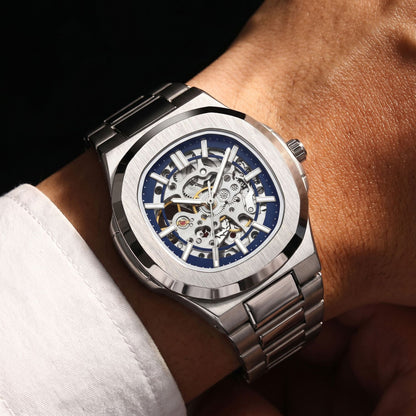 Men's Automatic Skeleton Watch – Luminous Waterproof Mechanical Wristwatch