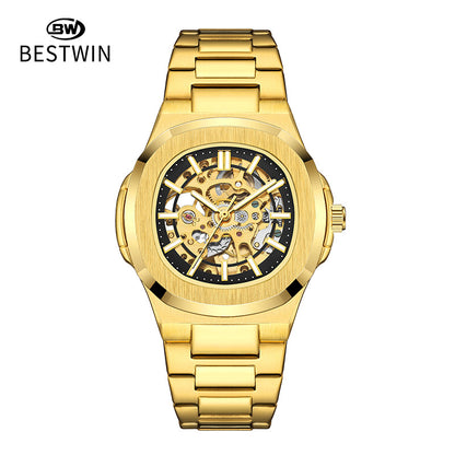 Men's Automatic Skeleton Watch – Luminous Waterproof Mechanical Wristwatch