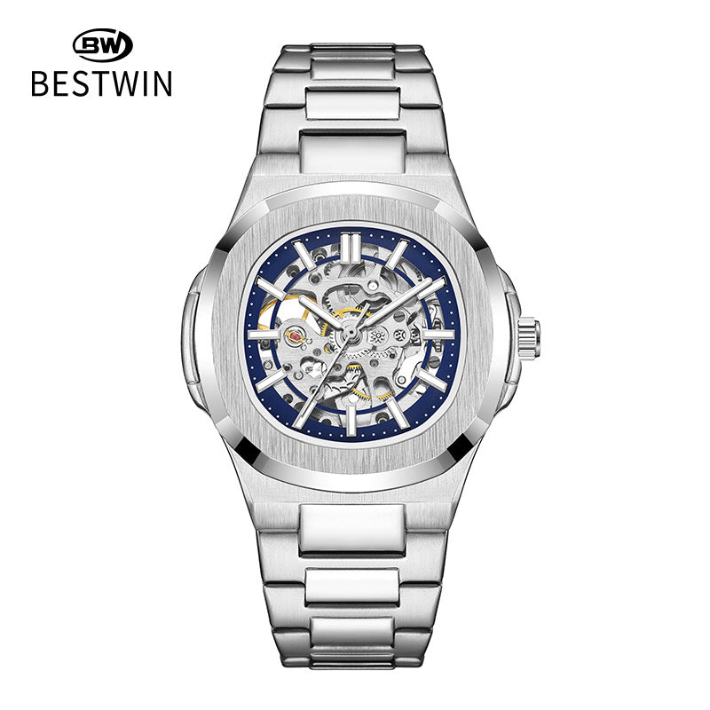 Men's Automatic Skeleton Watch – Luminous Waterproof Mechanical Wristwatch