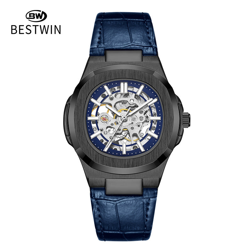 Men's Automatic Skeleton Watch – Luminous Waterproof Mechanical Wristwatch