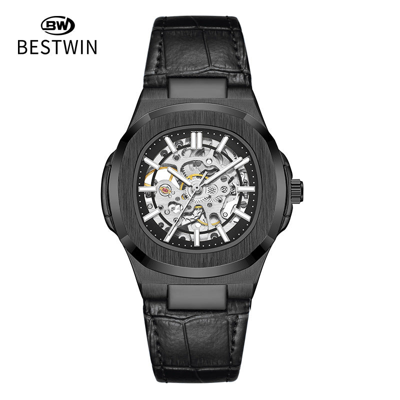 Men's Automatic Skeleton Watch – Luminous Waterproof Mechanical Wristwatch