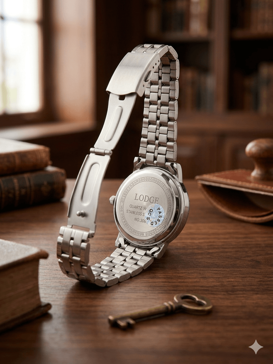Lodge Women’s Classic Silver Stainless Steel Watch – Vintage Style