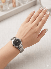 Lodge Women’s Classic Silver Stainless Steel Watch – Vintage Style